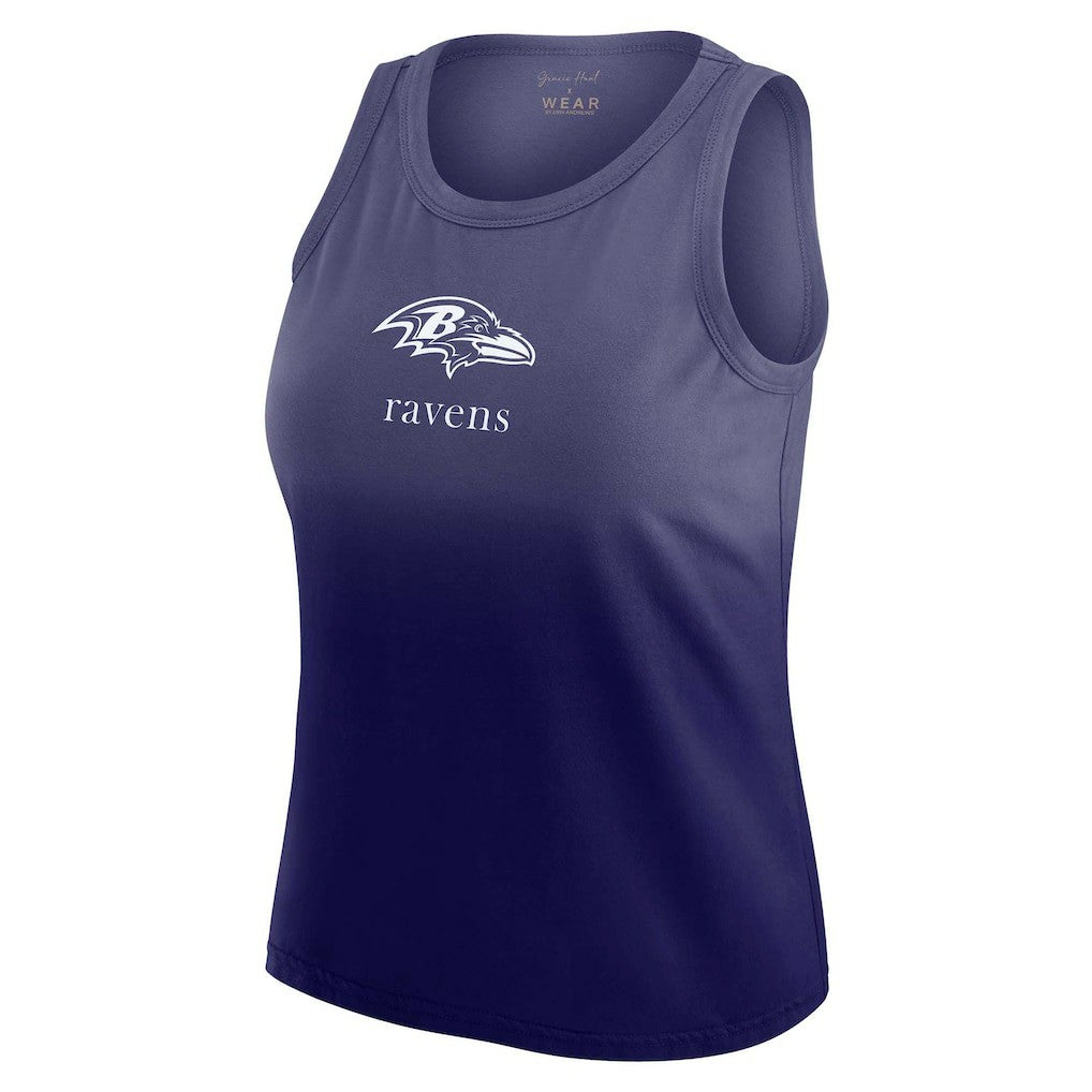 Baltimore Ravens WEAR by Erin Andrews x Gracie Hunt Women's Ombre Tank Top - Purple online