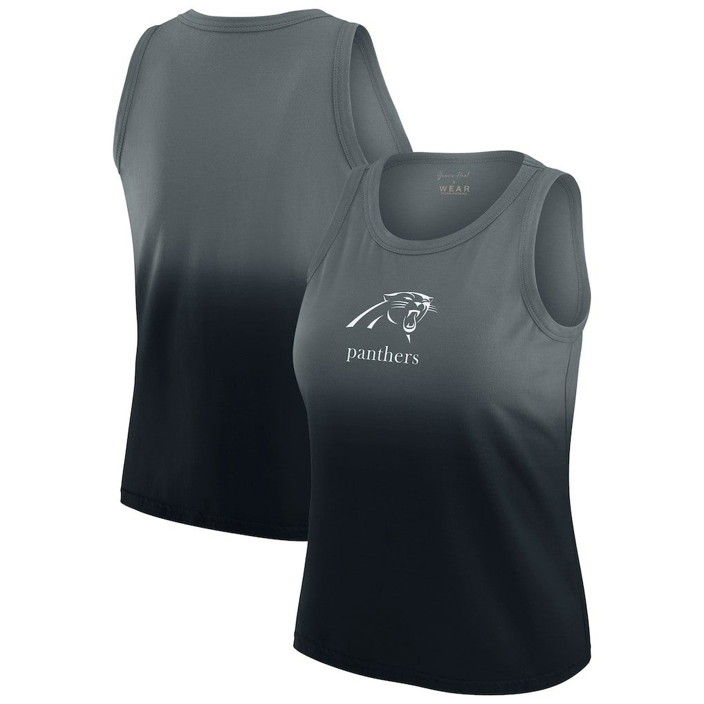 Carolina Panthers WEAR by Erin Andrews x Gracie Hunt Women's Ombre Tank Top - Black for sale