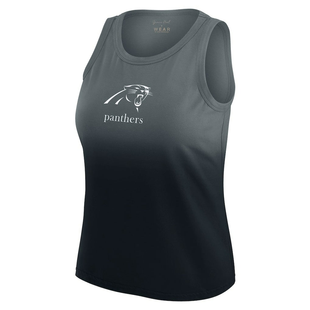 Carolina Panthers WEAR by Erin Andrews x Gracie Hunt Women's Ombre Tank Top - Black for sale