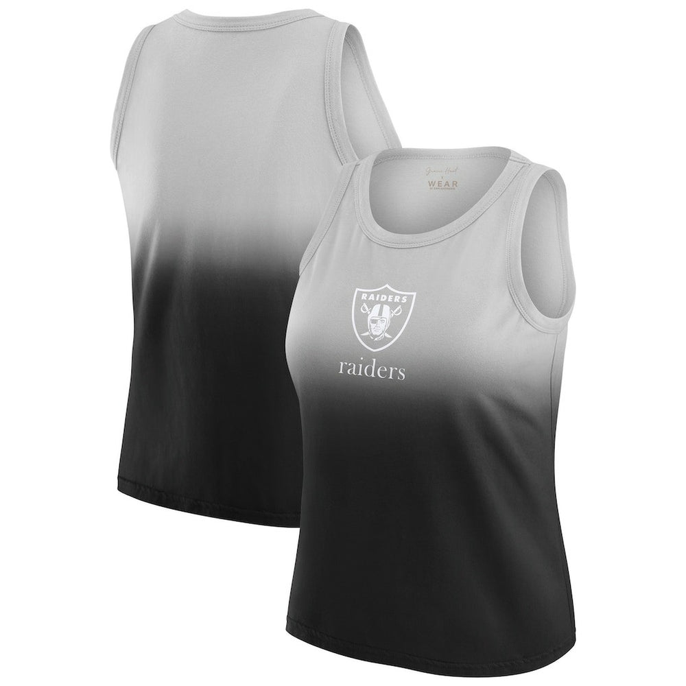 Las Vegas Raiders WEAR by Erin Andrews x Gracie Hunt Women's Ombre Tank Top - Black sale