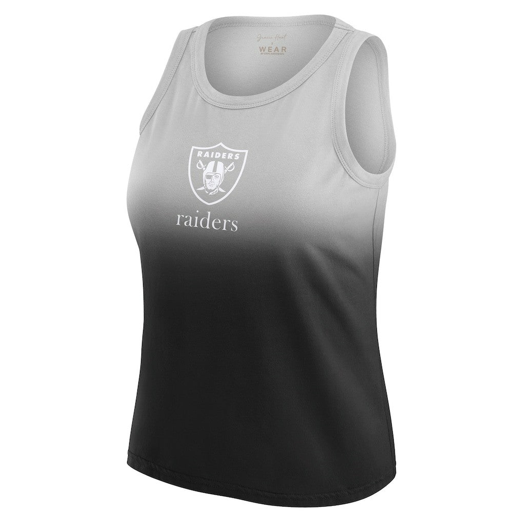 Las Vegas Raiders WEAR by Erin Andrews x Gracie Hunt Women's Ombre Tank Top - Black sale