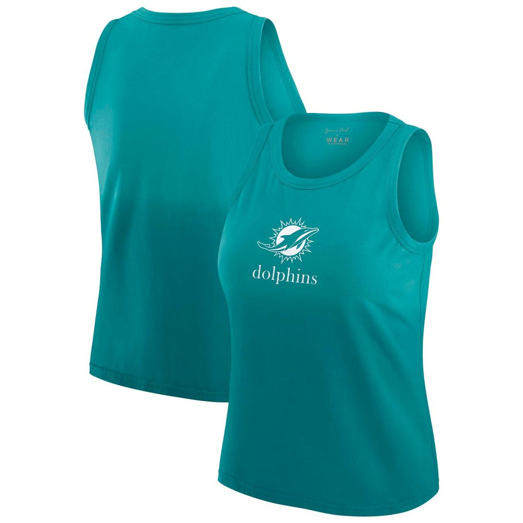 Miami Dolphins WEAR by Erin Andrews x Gracie Hunt Women's Ombre Tank Top - Aqua online