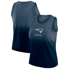 New England Patriots WEAR by Erin Andrews x Gracie Hunt Women's Ombre Tank Top - Navy discount