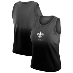 New Orleans Saints WEAR by Erin Andrews x Gracie Hunt Women's Ombre Tank Top - Black discount