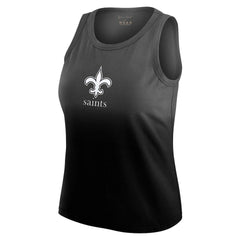 New Orleans Saints WEAR by Erin Andrews x Gracie Hunt Women's Ombre Tank Top - Black discount