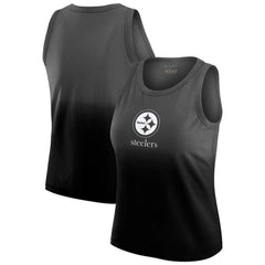 Pittsburgh Steelers WEAR by Erin Andrews x Gracie Hunt Women's Ombre Tank Top - Black discount