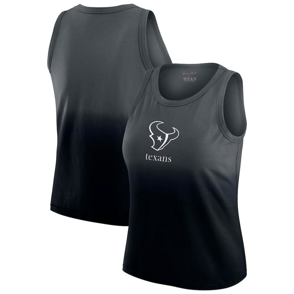 Houston Texans WEAR by Erin Andrews x Gracie Hunt Women's Ombre Tank Top - Navy for sale