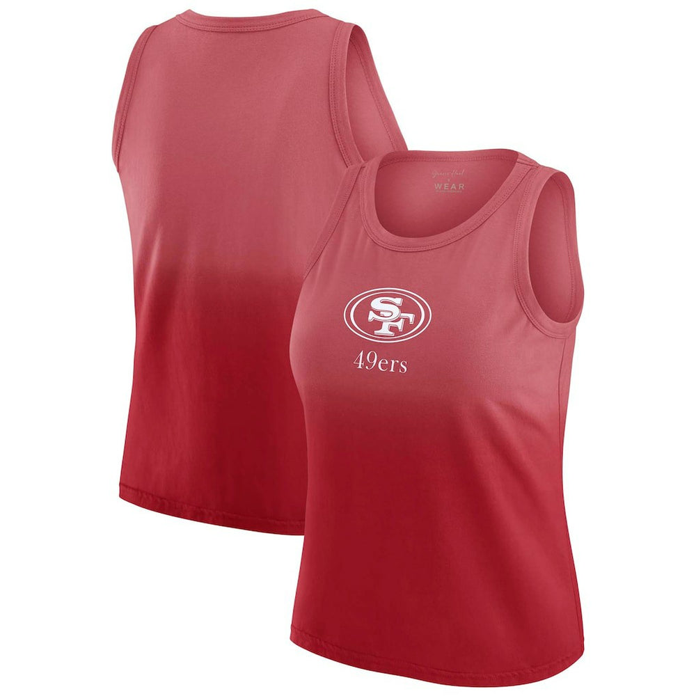 San Francisco 49ers WEAR by Erin Andrews x Gracie Hunt Women's Ombre Tank Top - Scarlet outlet