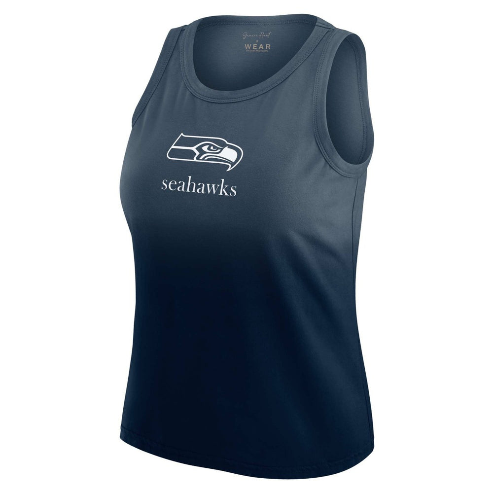 Seattle Seahawks WEAR by Erin Andrews x Gracie Hunt Women's Ombre Tank Top - Navy on sale