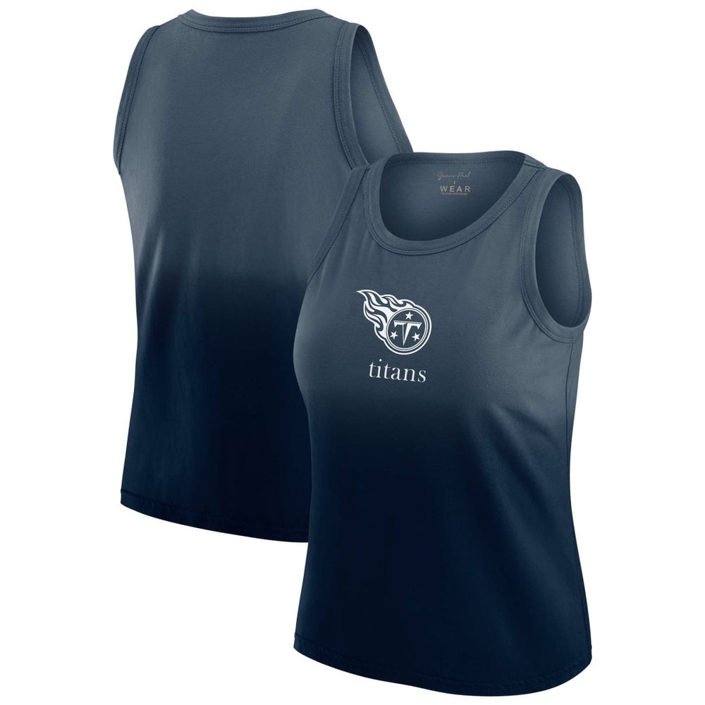 Tennessee Titans WEAR by Erin Andrews x Gracie Hunt Women's Ombre Tank Top - Navy cheap