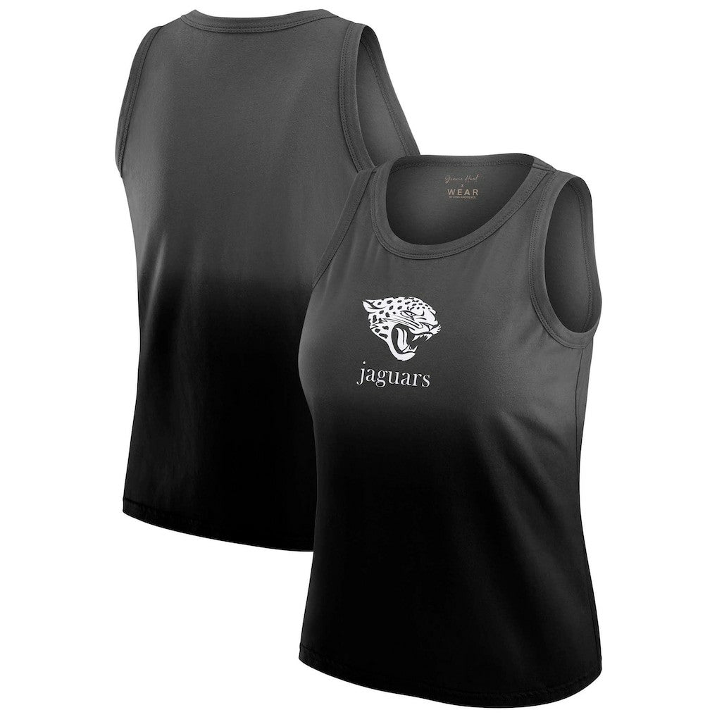 Jacksonville Jaguars WEAR by Erin Andrews x Gracie Hunt Women's Ombre Tank Top - Black cheap