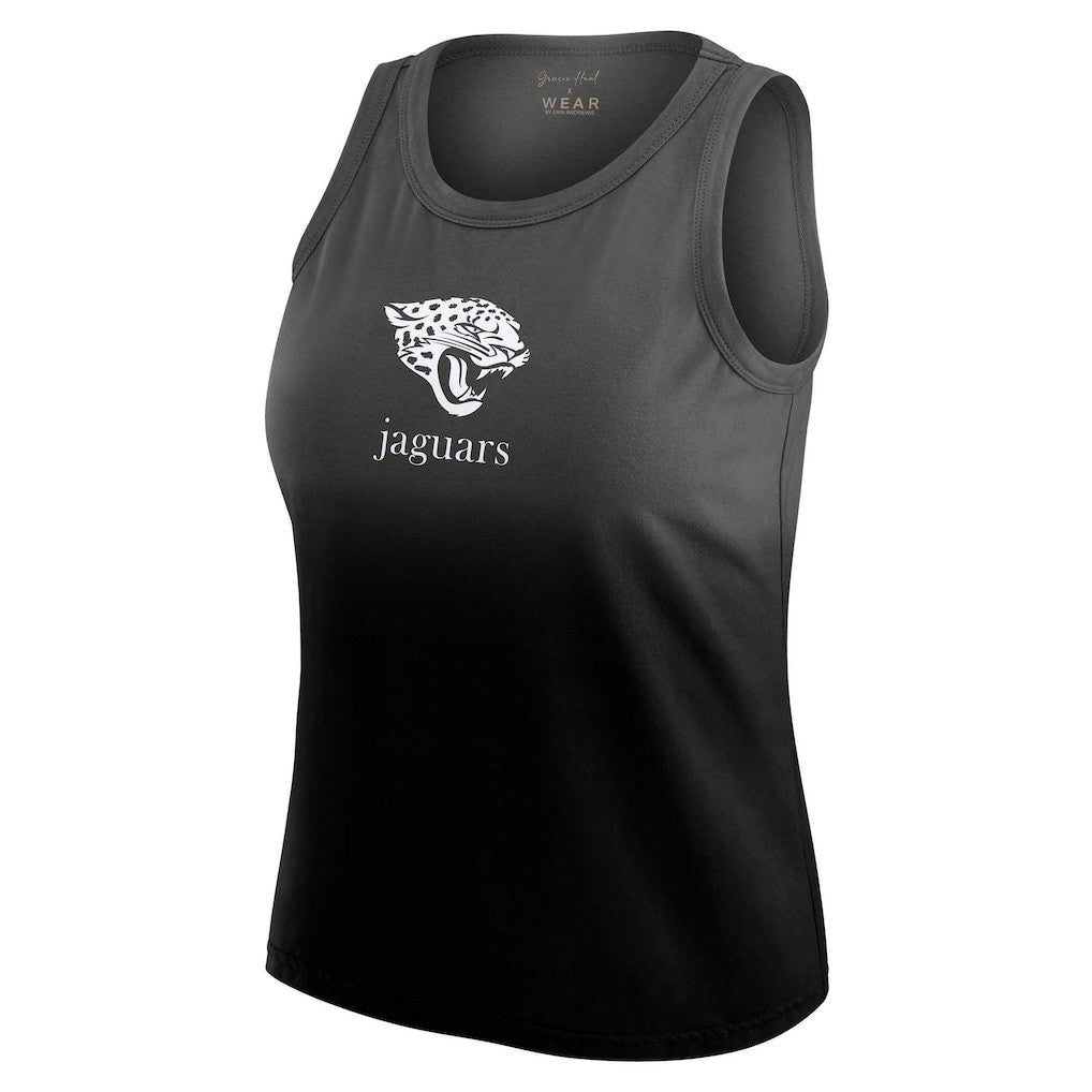 Jacksonville Jaguars WEAR by Erin Andrews x Gracie Hunt Women's Ombre Tank Top - Black cheap