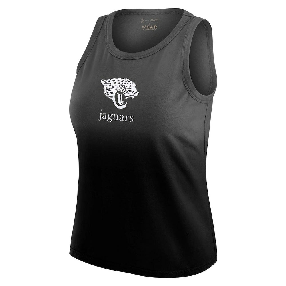Jacksonville Jaguars WEAR by Erin Andrews x Gracie Hunt Women's Ombre Tank Top - Black cheap