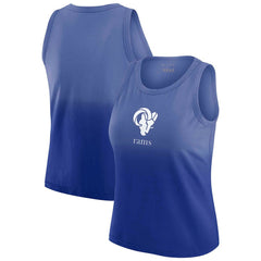 Los Angeles Rams WEAR by Erin Andrews x Gracie Hunt Women's Ombre Tank Top - Royal discount