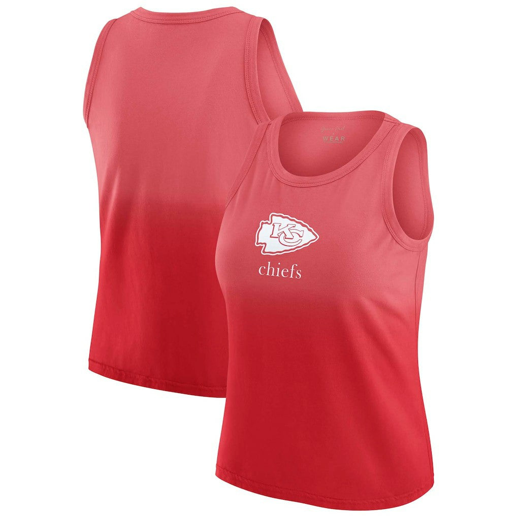 Kansas City Chiefs WEAR by Erin Andrews x Gracie Hunt Women's Ombre Tank Top - Red discount