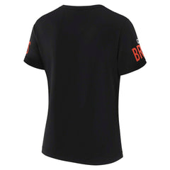Cleveland Browns WEAR by Erin Andrews x Gracie Hunt Women's Draft Me Lace-Up T-Shirt - Black outlet