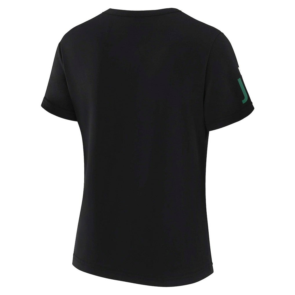 New York Jets WEAR by Erin Andrews x Gracie Hunt Women's Draft Me Lace-Up T-Shirt - Black discount