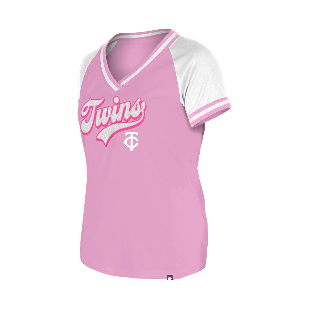 Minnesota Twins Women's Gameday V-Neck T-Shirt Light Pink