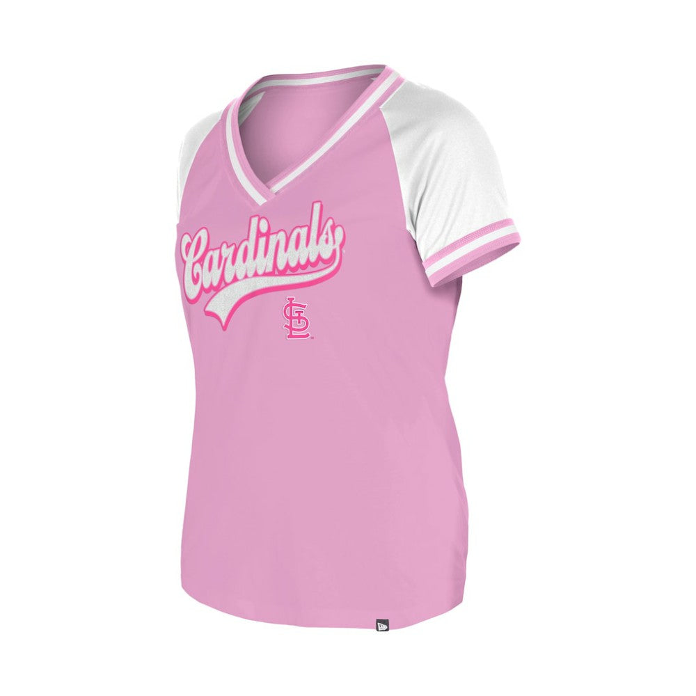 St. Louis Cardinals Women's Gameday V-Neck T-Shirt Light Pink