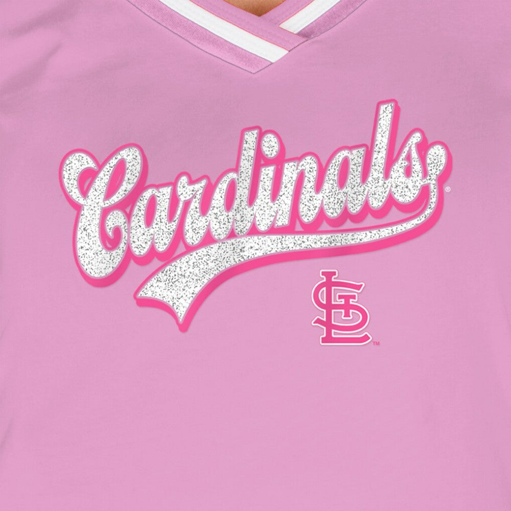 St. Louis Cardinals Women's Gameday V-Neck T-Shirt Light Pink