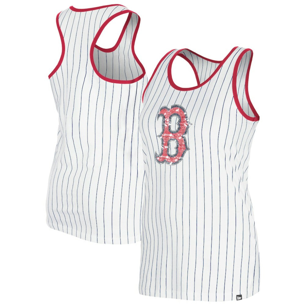 Boston Red Sox Women's Gameday Pinstripe Tank Top White