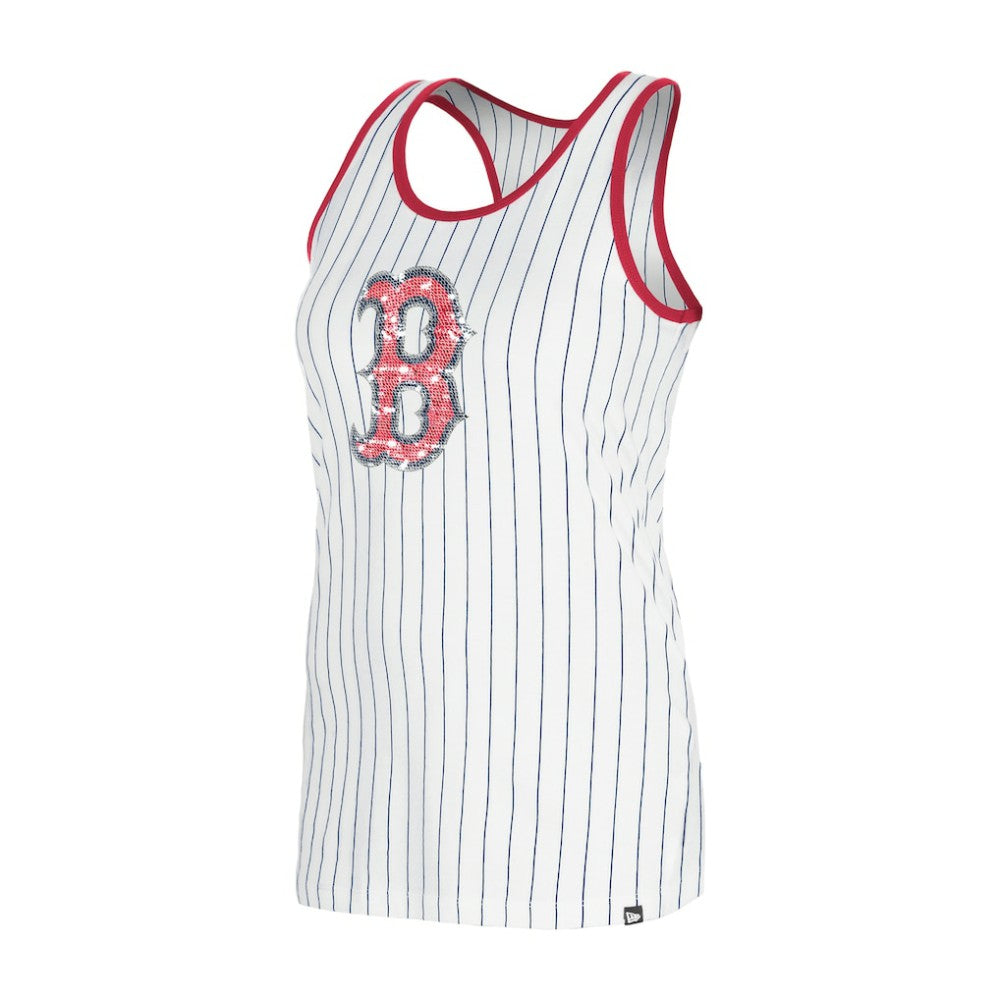 Boston Red Sox Women's Gameday Pinstripe Tank Top White