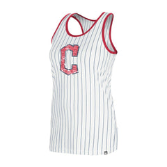 Cleveland Guardians Women's Gameday Pinstripe Tank Top White