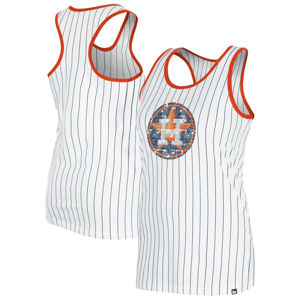 Houston Astros Women's Gameday Pinstripe Tank Top White