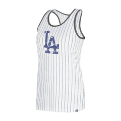 Los Angeles Dodgers Women's Gameday Pinstripe Tank Top White