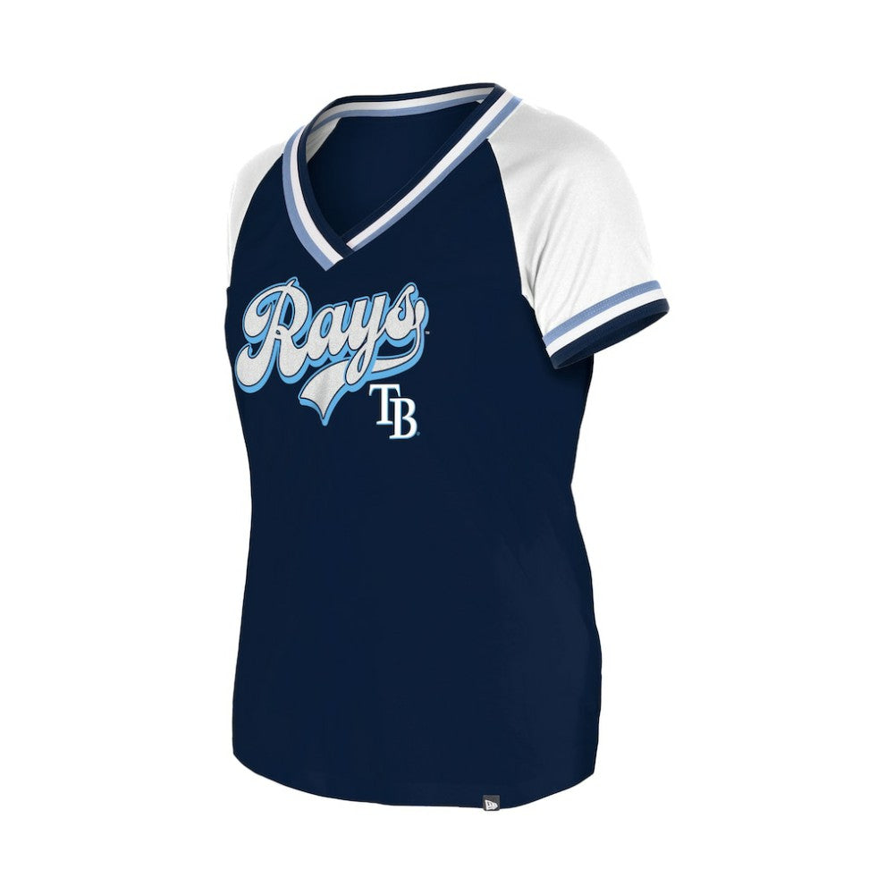 Tampa Bay Rays Women's Gameday Raglan V-Neck T-Shirt Navy