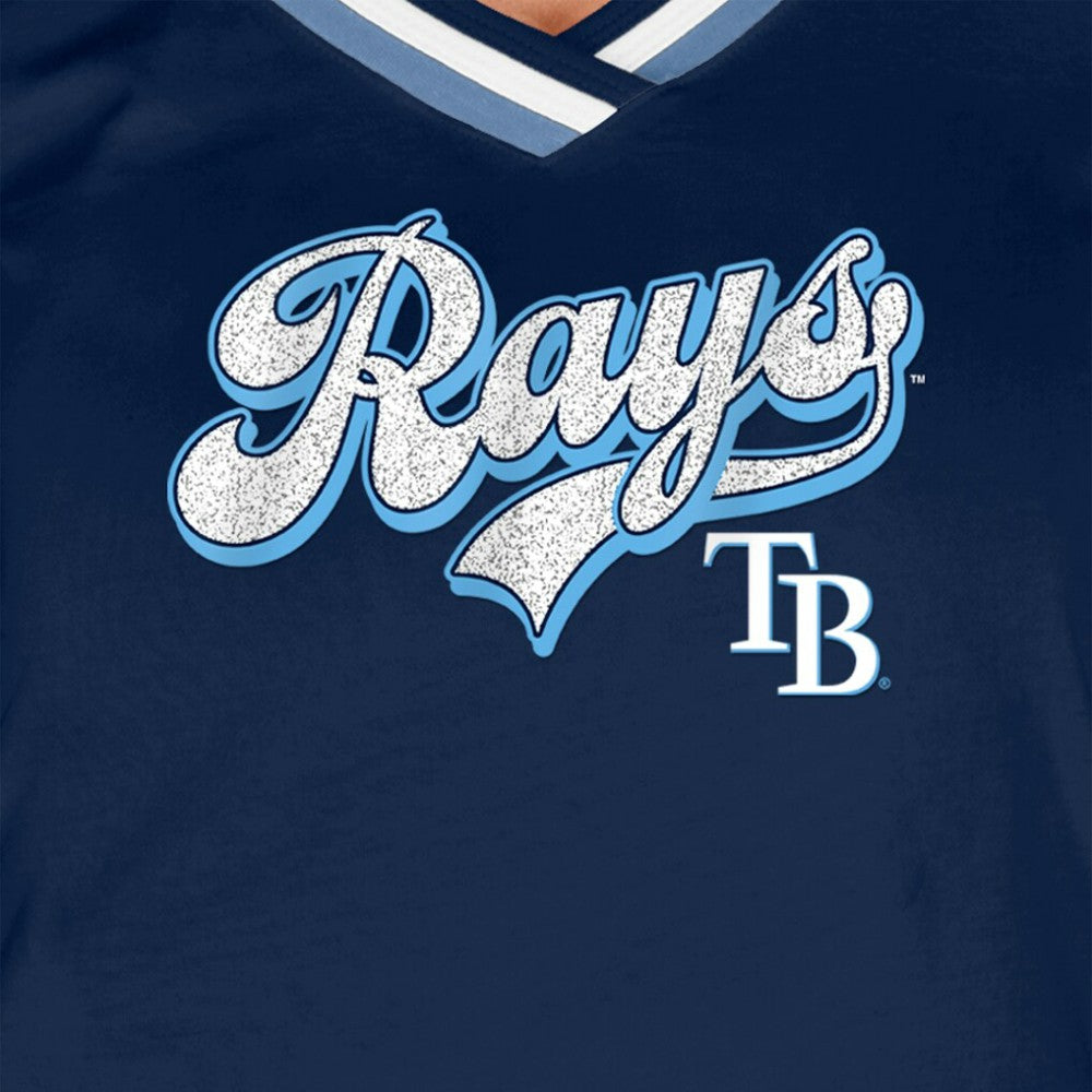 Tampa Bay Rays Women's Gameday Raglan V-Neck T-Shirt Navy
