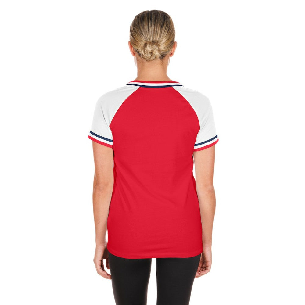 St. Louis Cardinals Women's Gameday Raglan V-Neck T-Shirt Red