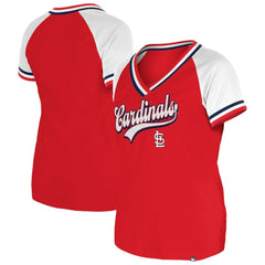 St. Louis Cardinals Women's Gameday Raglan V-Neck T-Shirt Red