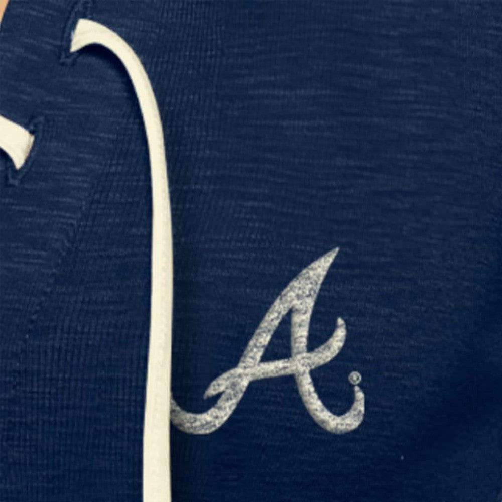 Atlanta Braves Women's Throwback Lace Up T-Shirt Navy