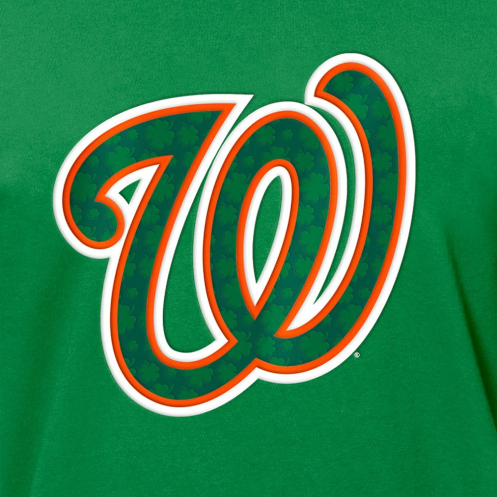 Washington Nationals St. Patrick's Day Shamrock Fill T-Shirt Kelly Green