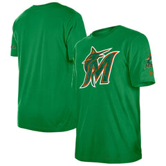 Miami Marlins St. Patrick's Day Shamrock Fill T-Shirt Kelly Green