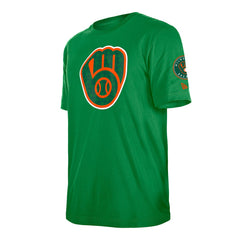 Milwaukee Brewers St. Patrick's Day Shamrock Fill T-Shirt Kelly Green