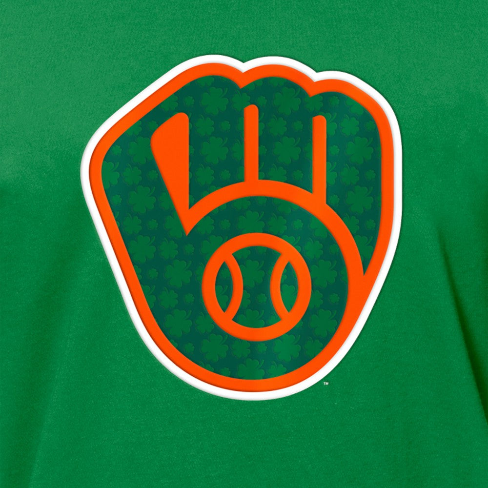 Milwaukee Brewers St. Patrick's Day Shamrock Fill T-Shirt Kelly Green