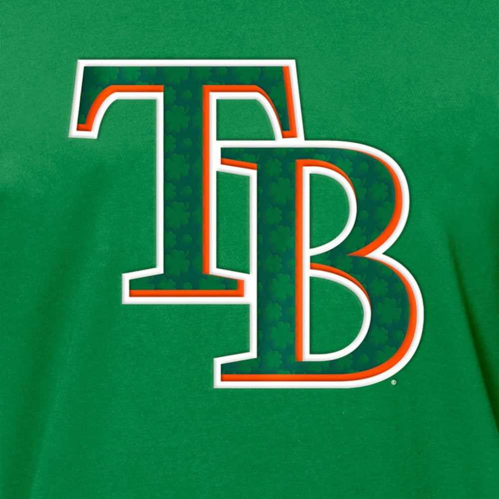 Tampa Bay Rays St. Patrick's Day Shamrock Fill T-Shirt Kelly Green