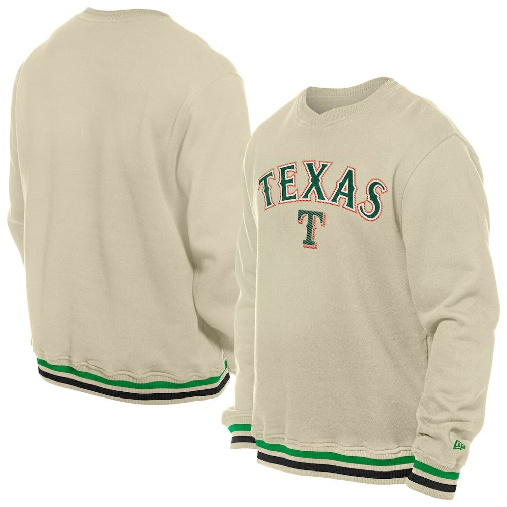 Texas Rangers St. Patrick's Day Twill Pullover Sweatshirt Cream
