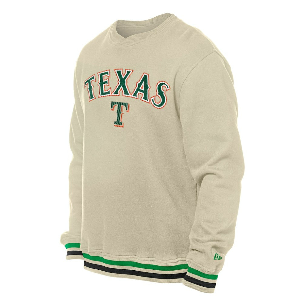 Texas Rangers St. Patrick's Day Twill Pullover Sweatshirt Cream