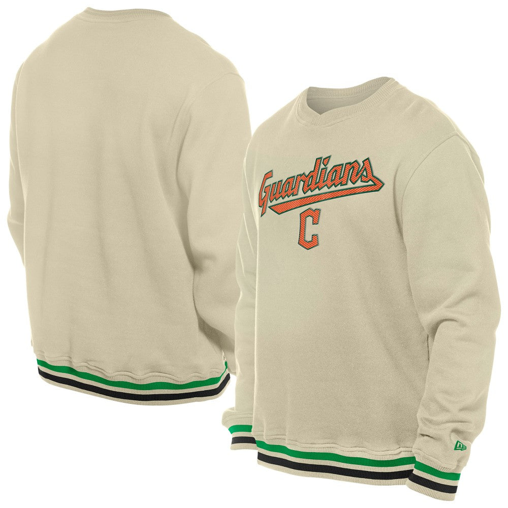 Cleveland Guardians St. Patrick's Day Twill Pullover Sweatshirt Cream