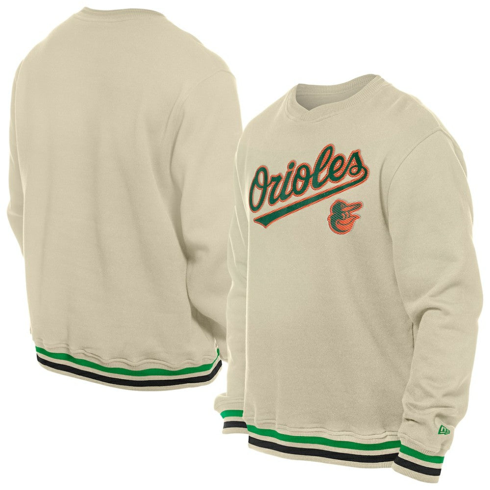 Baltimore Orioles St. Patrick's Day Twill Pullover Sweatshirt Cream