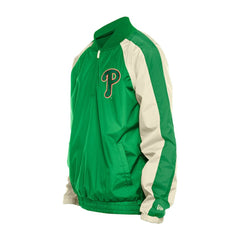 Philadelphia Phillies St. Patrick's Day Ripstop Raglan Quarter-Zip Windbreaker Kelly Green