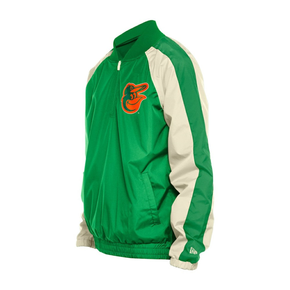 Baltimore Orioles St. Patrick's Day Ripstop Raglan Quarter-Zip Windbreaker Kelly Green