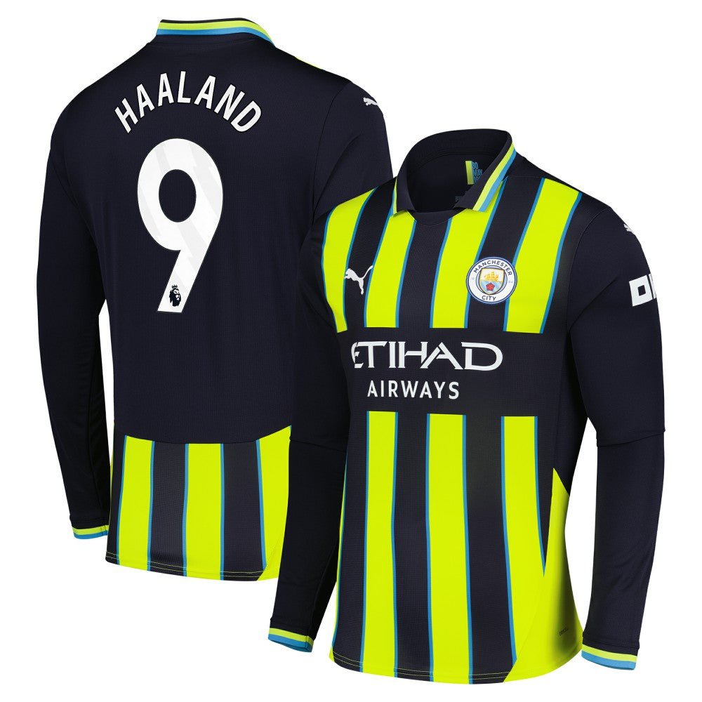 Erling Haaland Manchester City 2024/25 Away Replica Long Sleeve Player Jersey - Navy online