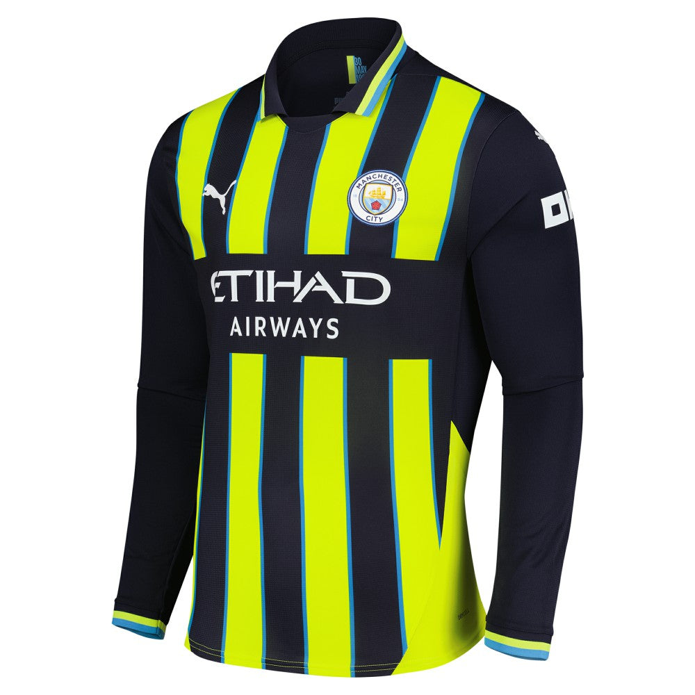 Erling Haaland Manchester City 2024/25 Away Replica Long Sleeve Player Jersey - Navy online