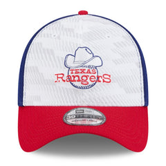 Texas Rangers 2025 MLB Clubhouse 39THIRTY Flex Hat Royal/Red