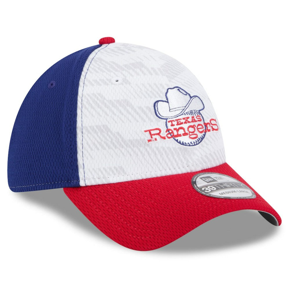 Texas Rangers 2025 MLB Clubhouse 39THIRTY Flex Hat Royal/Red