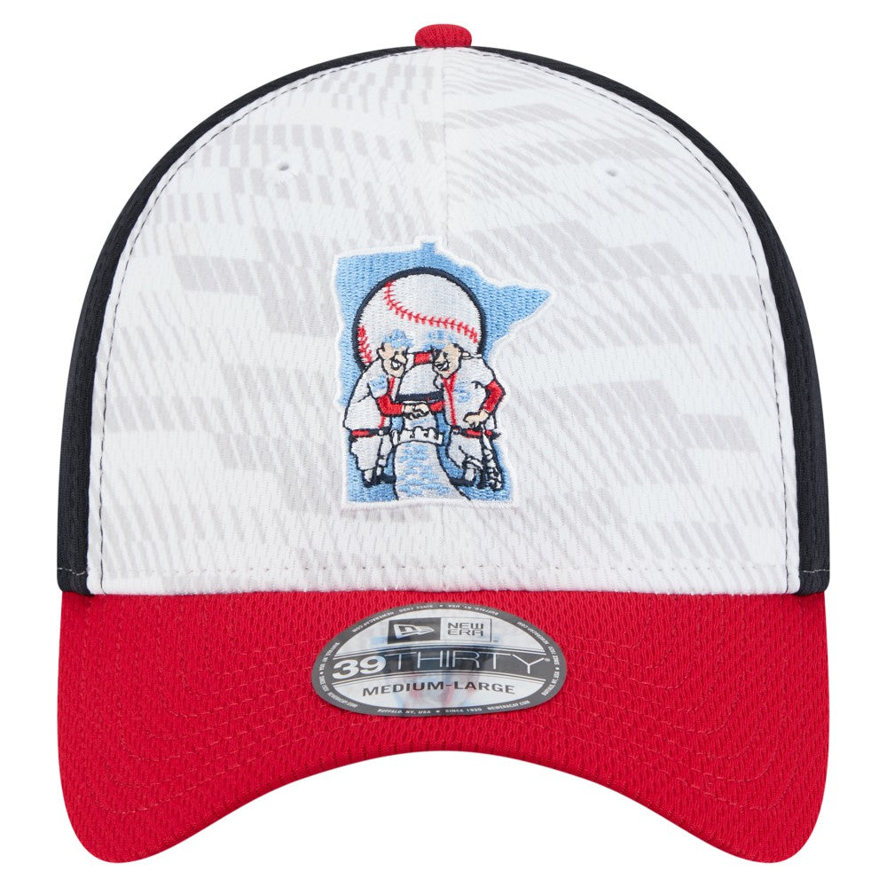 Minnesota Twins 2025 MLB Clubhouse 39THIRTY Flex Hat Navy/Red